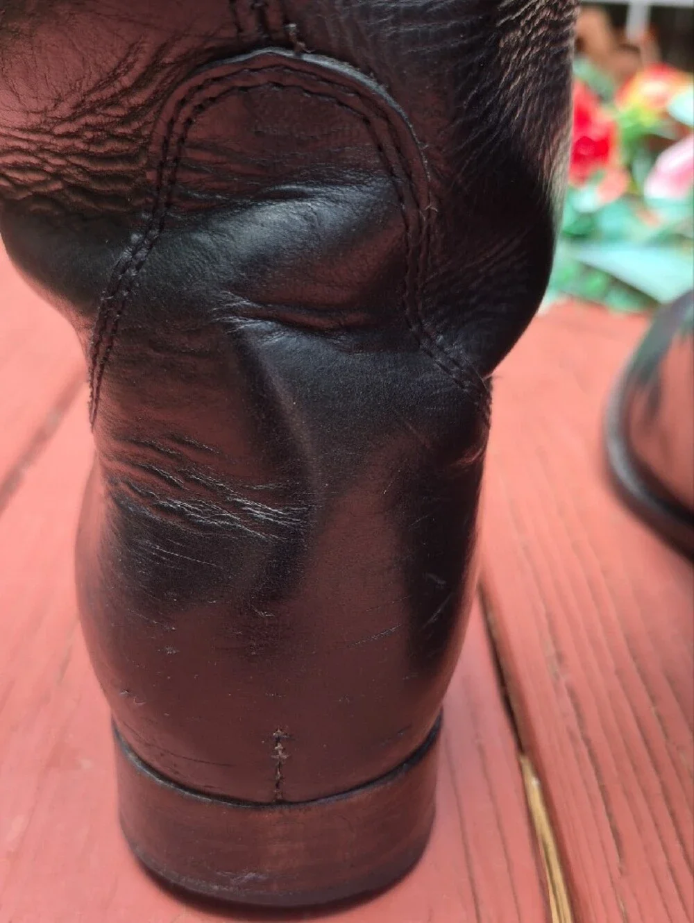 Frye Two-Tone Black and Brown Tall Leather Riding Boots 8.5
